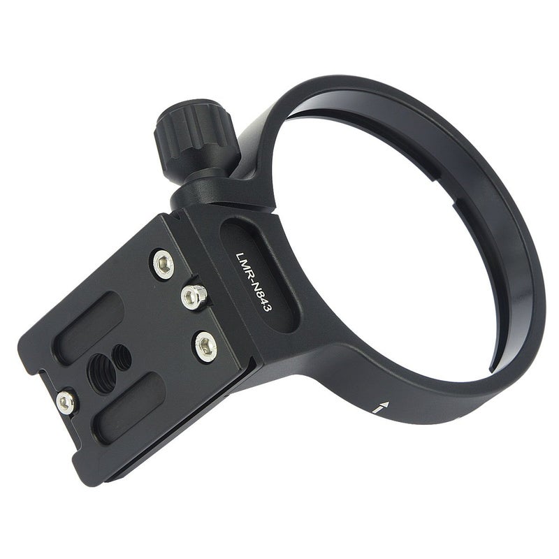 Haoge LMR-N843 Lens Collar Replacement Foot Tripod Mount Ring for Nikon AF 80-400mm f/4.5-5.6D ED VR and Nikon AF-S NIKKOR 300mm F/4D IF-ED Lens Built-in Arca Type Camera Quick Release Plate - Image 5